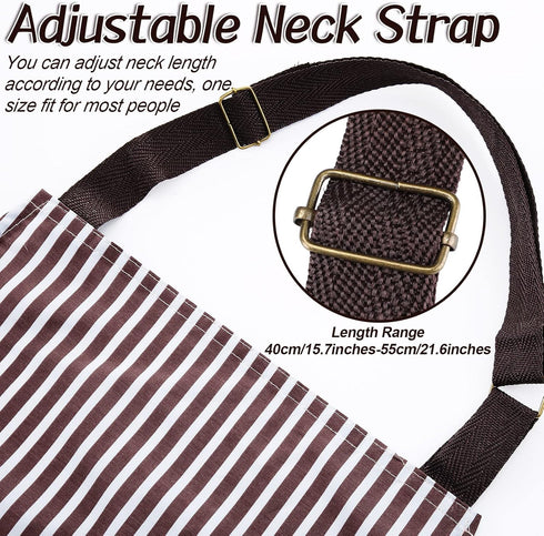 SATINIOR 3 Pieces Women Waterproof Apron with Pockets Adjustable Cooking Aprons Kitchen Bib for Baking Household Cleaning...